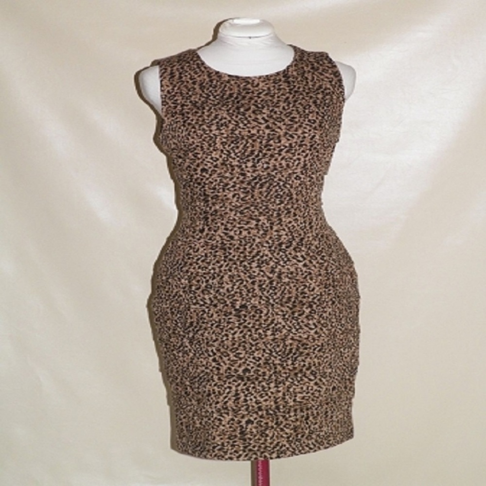 Final Price Leopard Print Sheath Stretch Dress - image 1
